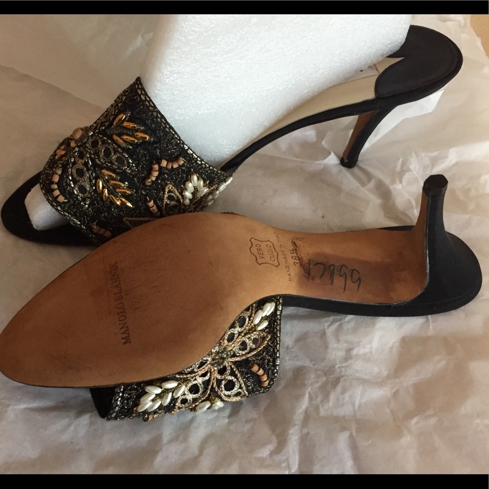 Manolo Blahnik dress slides
